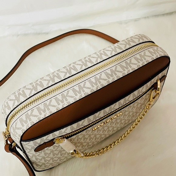 NWT Michael Kors Jet Set Large Logo Crossbody Bag - Picture 11 of 12